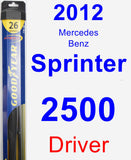 Driver Wiper Blade for 2012 Mercedes-Benz Sprinter 2500 - Hybrid