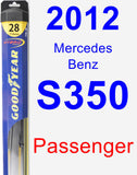 Passenger Wiper Blade for 2012 Mercedes-Benz S350 - Hybrid