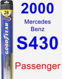 Passenger Wiper Blade for 2000 Mercedes-Benz S430 - Hybrid