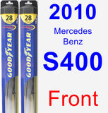 Front Wiper Blade Pack for 2010 Mercedes-Benz S400 - Hybrid