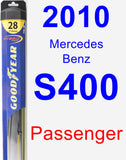 Passenger Wiper Blade for 2010 Mercedes-Benz S400 - Hybrid