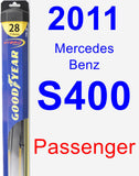 Passenger Wiper Blade for 2011 Mercedes-Benz S400 - Hybrid