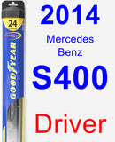 Driver Wiper Blade for 2014 Mercedes-Benz S400 - Hybrid