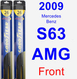 Front Wiper Blade Pack for 2009 Mercedes-Benz S63 AMG - Hybrid