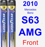 Front Wiper Blade Pack for 2010 Mercedes-Benz S63 AMG - Hybrid