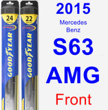 Front Wiper Blade Pack for 2015 Mercedes-Benz S63 AMG - Hybrid