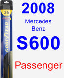 Passenger Wiper Blade for 2008 Mercedes-Benz S600 - Hybrid