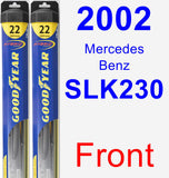 Front Wiper Blade Pack for 2002 Mercedes-Benz SLK230 - Hybrid