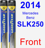 Front Wiper Blade Pack for 2014 Mercedes-Benz SLK250 - Hybrid