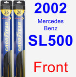 Front Wiper Blade Pack for 2002 Mercedes-Benz SL500 - Hybrid