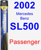 Passenger Wiper Blade for 2002 Mercedes-Benz SL500 - Hybrid