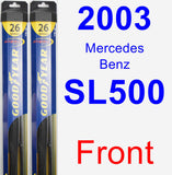 Front Wiper Blade Pack for 2003 Mercedes-Benz SL500 - Hybrid