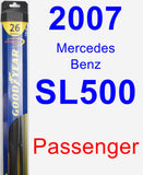 Passenger Wiper Blade for 2007 Mercedes-Benz SL500 - Hybrid