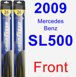 Front Wiper Blade Pack for 2009 Mercedes-Benz SL500 - Hybrid