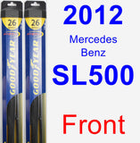 Front Wiper Blade Pack for 2012 Mercedes-Benz SL500 - Hybrid