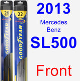 Front Wiper Blade Pack for 2013 Mercedes-Benz SL500 - Hybrid