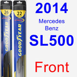 Front Wiper Blade Pack for 2014 Mercedes-Benz SL500 - Hybrid