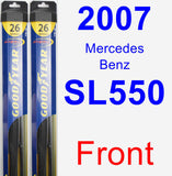 Front Wiper Blade Pack for 2007 Mercedes-Benz SL550 - Hybrid