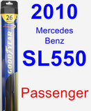 Passenger Wiper Blade for 2010 Mercedes-Benz SL550 - Hybrid