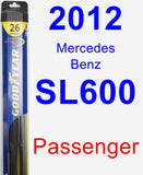 Passenger Wiper Blade for 2012 Mercedes-Benz SL600 - Hybrid