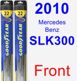 Front Wiper Blade Pack for 2010 Mercedes-Benz SLK300 - Hybrid