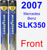 Front Wiper Blade Pack for 2007 Mercedes-Benz SLK350 - Hybrid