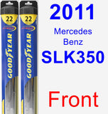 Front Wiper Blade Pack for 2011 Mercedes-Benz SLK350 - Hybrid