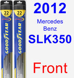 Front Wiper Blade Pack for 2012 Mercedes-Benz SLK350 - Hybrid