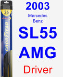 Driver Wiper Blade for 2003 Mercedes-Benz SL55 AMG - Hybrid