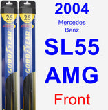 Front Wiper Blade Pack for 2004 Mercedes-Benz SL55 AMG - Hybrid