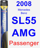 Passenger Wiper Blade for 2008 Mercedes-Benz SL55 AMG - Hybrid