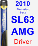 Driver Wiper Blade for 2010 Mercedes-Benz SL63 AMG - Hybrid