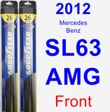 Front Wiper Blade Pack for 2012 Mercedes-Benz SL63 AMG - Hybrid