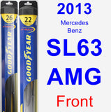 Front Wiper Blade Pack for 2013 Mercedes-Benz SL63 AMG - Hybrid