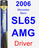 Driver Wiper Blade for 2006 Mercedes-Benz SL65 AMG - Hybrid