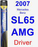 Driver Wiper Blade for 2007 Mercedes-Benz SL65 AMG - Hybrid