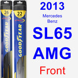 Front Wiper Blade Pack for 2013 Mercedes-Benz SL65 AMG - Hybrid