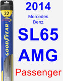 Passenger Wiper Blade for 2014 Mercedes-Benz SL65 AMG - Hybrid