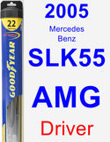 Driver Wiper Blade for 2005 Mercedes-Benz SLK55 AMG - Hybrid