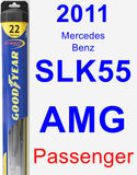 Passenger Wiper Blade for 2011 Mercedes-Benz SLK55 AMG - Hybrid