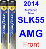 Front Wiper Blade Pack for 2014 Mercedes-Benz SLK55 AMG - Hybrid