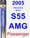 Passenger Wiper Blade for 2005 Mercedes-Benz S55 AMG - Hybrid