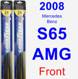 Front Wiper Blade Pack for 2008 Mercedes-Benz S65 AMG - Hybrid