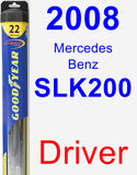 Driver Wiper Blade for 2008 Mercedes-Benz SLK200 - Hybrid