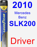 Driver Wiper Blade for 2010 Mercedes-Benz SLK200 - Hybrid