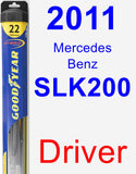 Driver Wiper Blade for 2011 Mercedes-Benz SLK200 - Hybrid