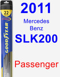 Passenger Wiper Blade for 2011 Mercedes-Benz SLK200 - Hybrid