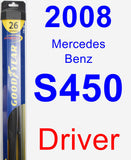 Driver Wiper Blade for 2008 Mercedes-Benz S450 - Hybrid