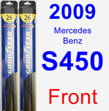 Front Wiper Blade Pack for 2009 Mercedes-Benz S450 - Hybrid