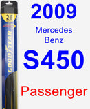 Passenger Wiper Blade for 2009 Mercedes-Benz S450 - Hybrid